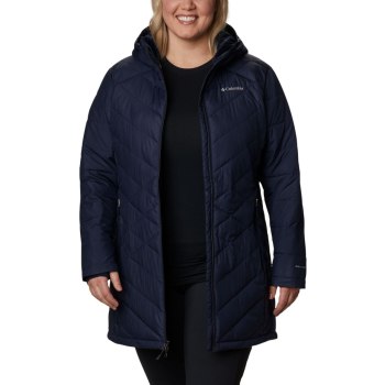 Columbia Heavenly Long Hooded Plus Size, Chamarras Azul Marino Para Mujer | 942608-CXB